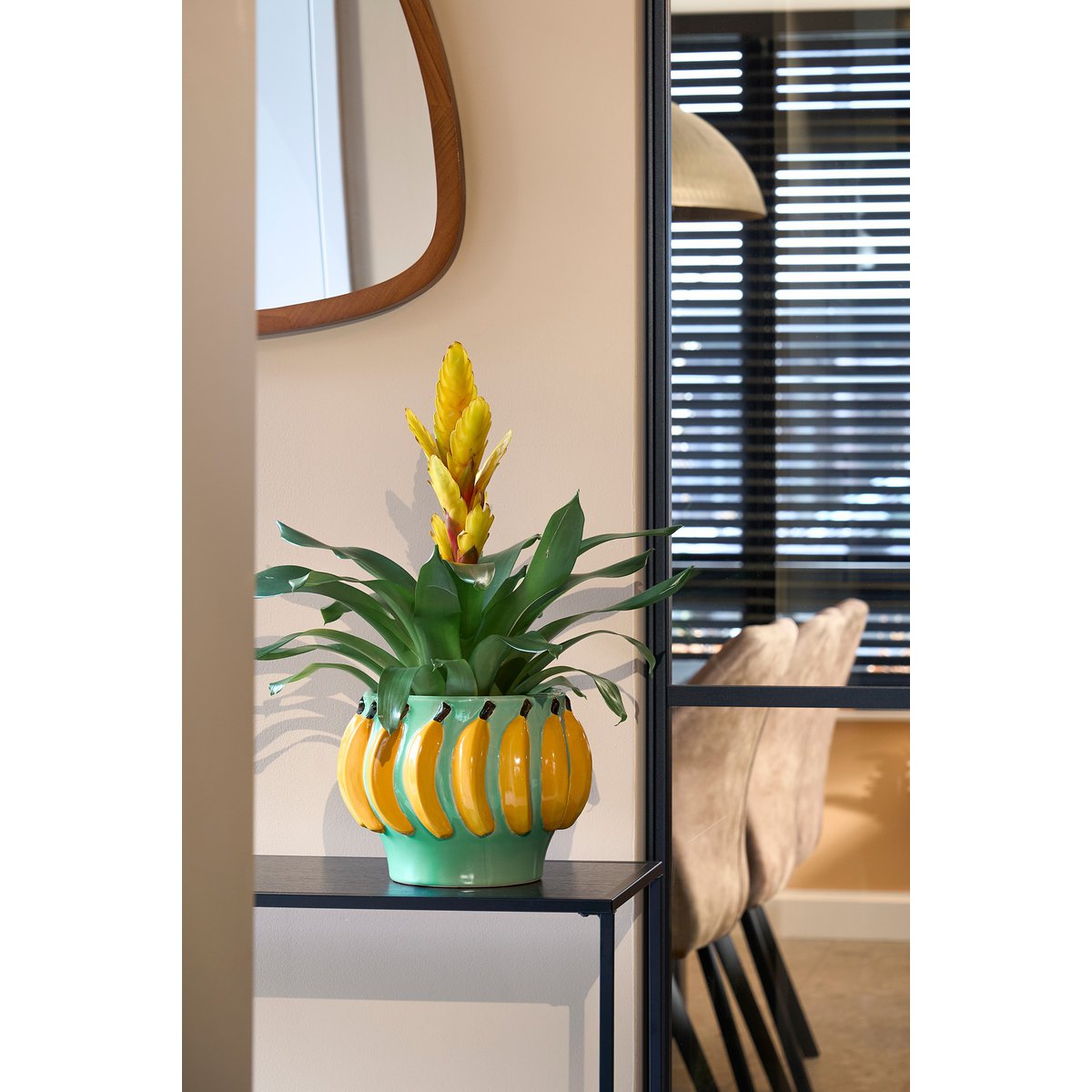 Mosa Flowerpot à l'intérieur - H18 x Ø24 cm - Céramique - vert clair