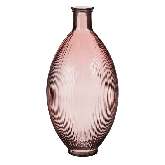 Vase Bouteille Firenza - H59 x Ø29 cm - Verre recyclé - Rose Clair
