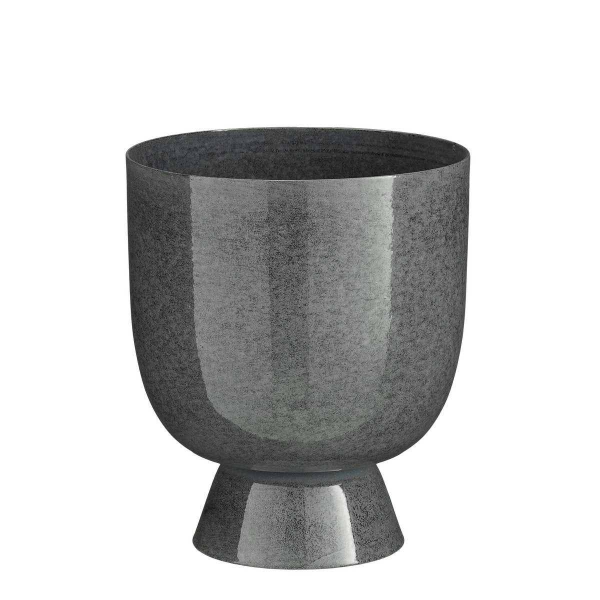 James Flowerpot sur Standard - H22 X Ø19 cm - Metal - Gray