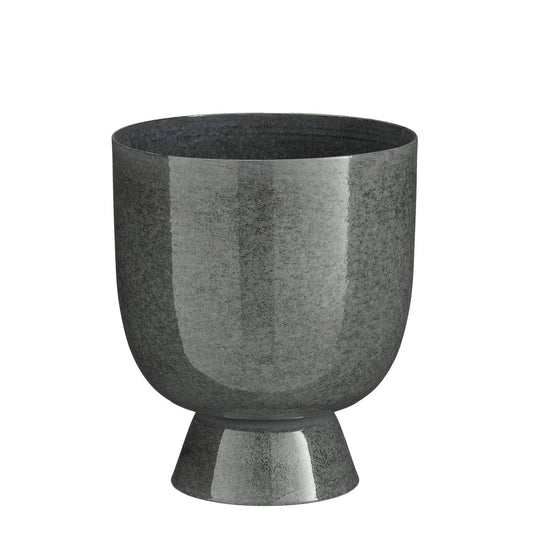 James Flowerpot sur Standard - H22 X Ø19 cm - Metal - Gray