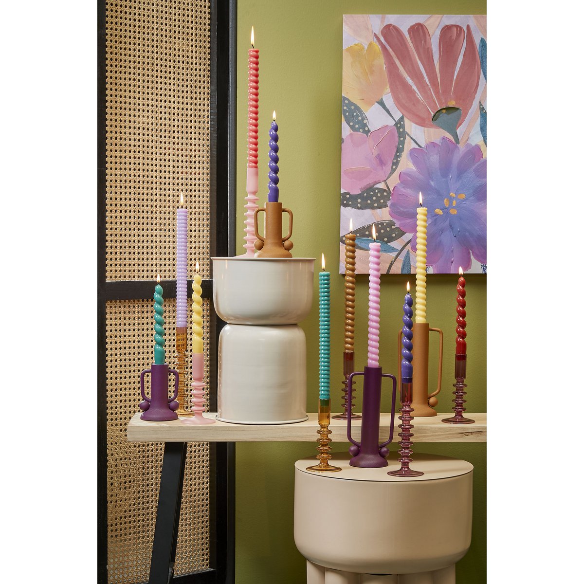 Bougeoir Agios - Verre - Brown