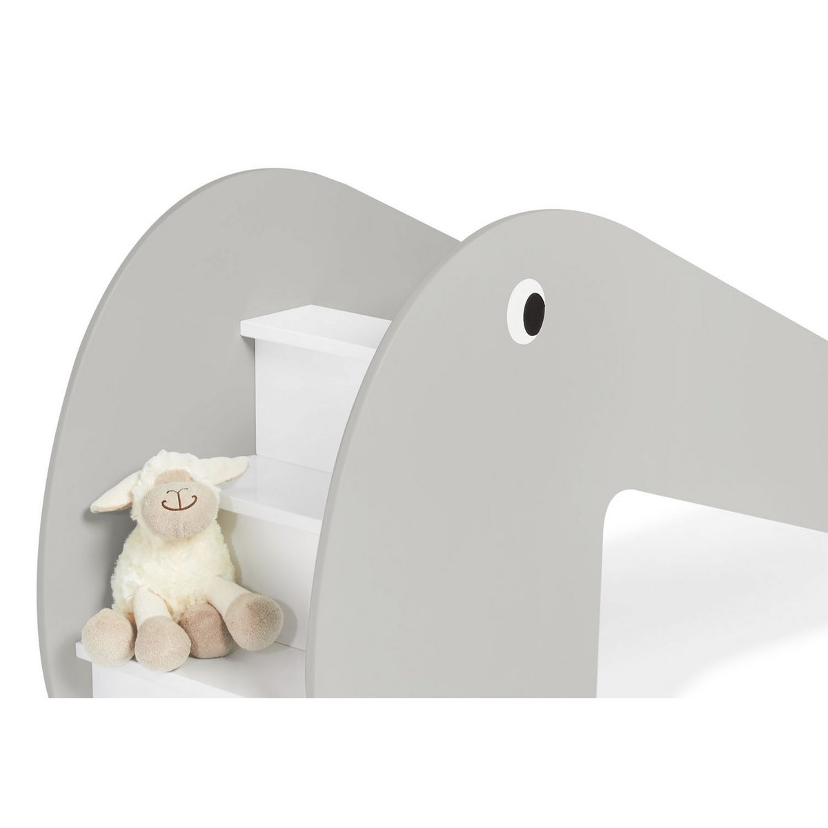 Toboggan d'intérieur 'Lotta', gris/blanc