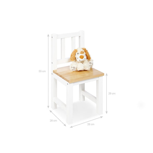 Chaise enfant 'Fenna', blanc/naturel