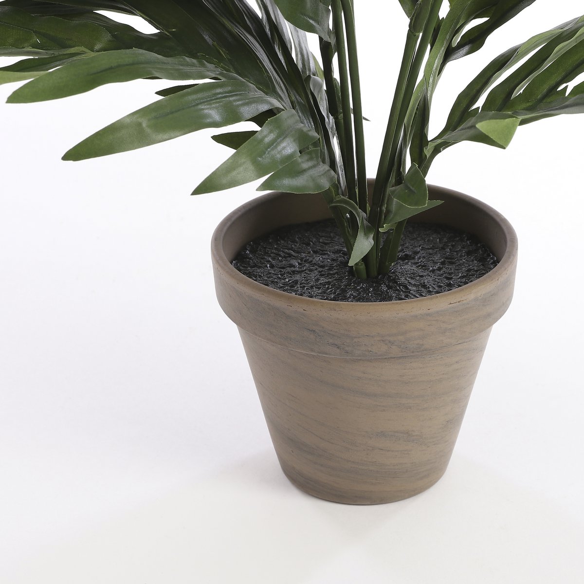 Palmier Areca artificiel en pot de fleur Stan - H45 x Ø60 cm - Vert