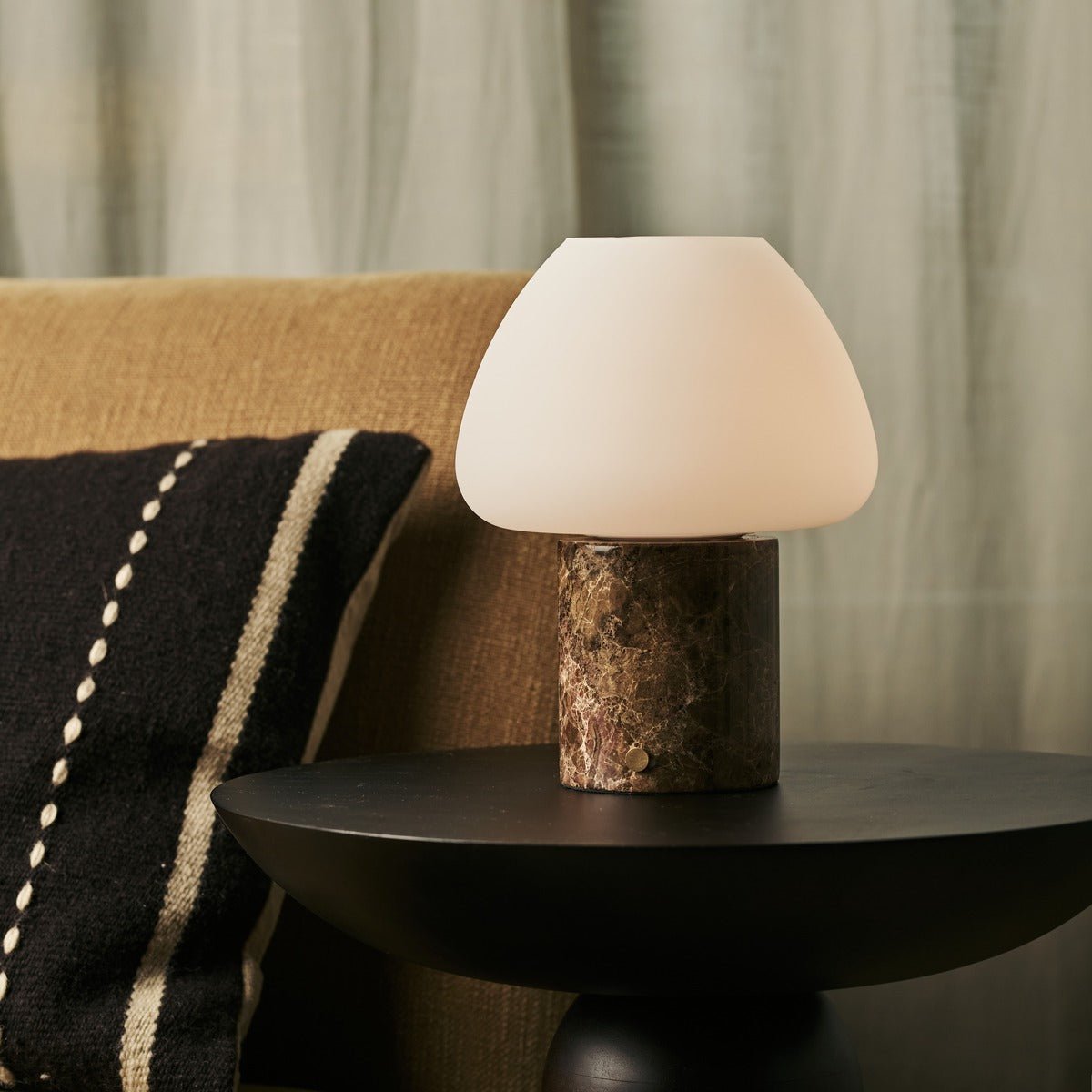 Ostade Brown / Emperador Dark – Lampe de table en Marbre