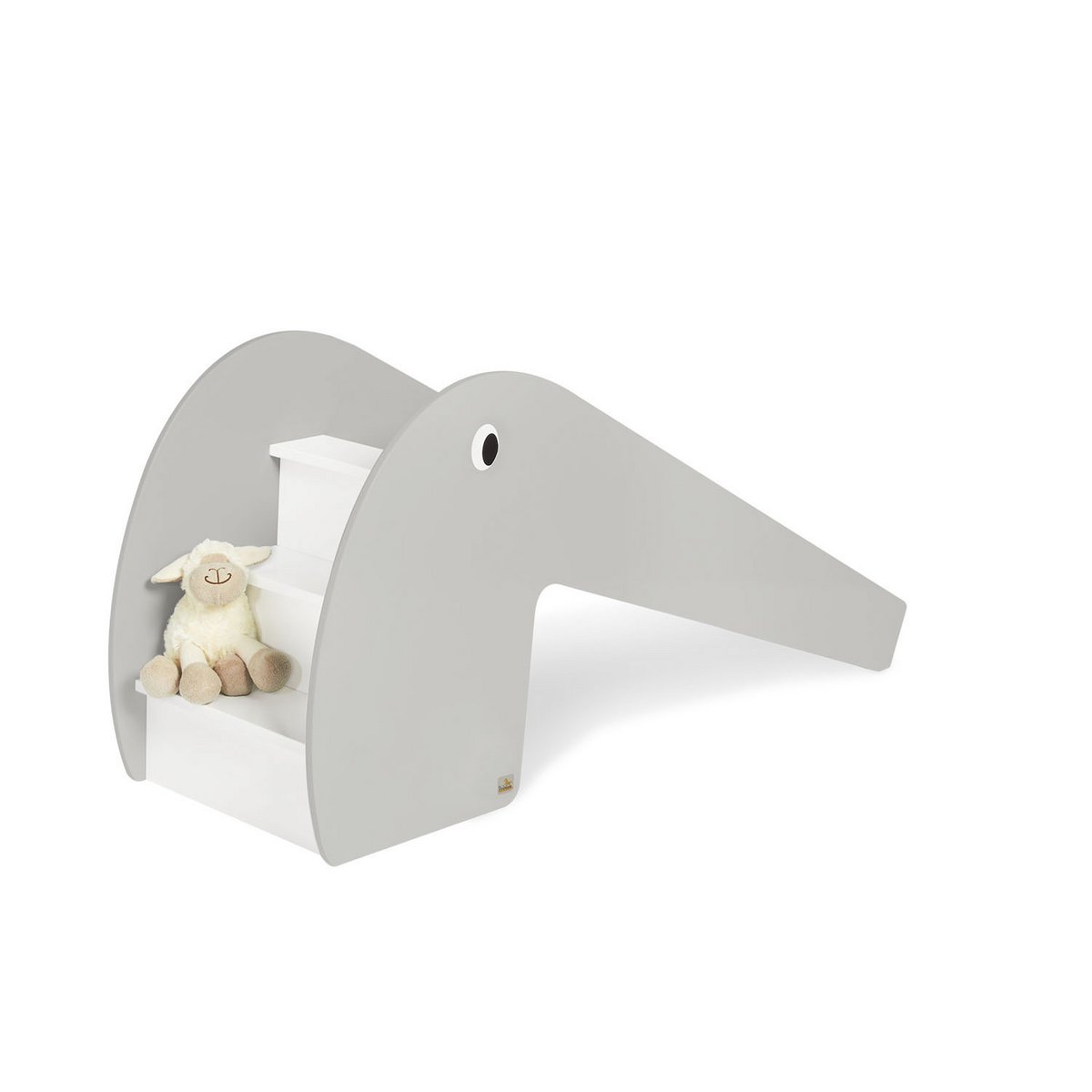 Toboggan d'intérieur 'Lotta', gris/blanc