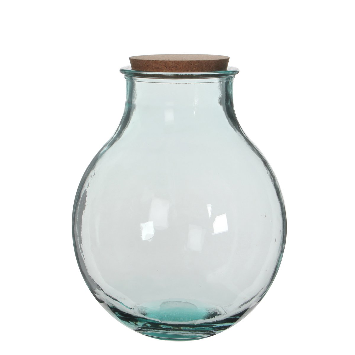 Vase Olly - H38 x Ø29 cm - Verre recyclé - Transparent