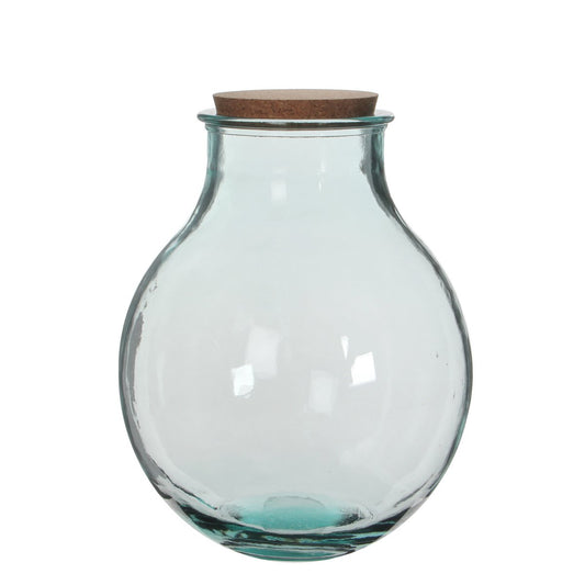 Vase Olly - H38 x Ø29 cm - Verre recyclé - Transparent