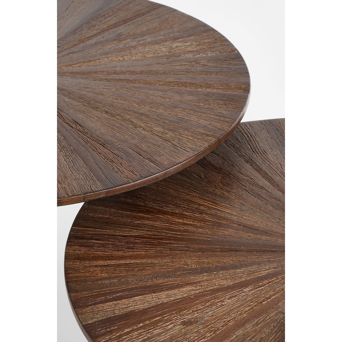 Table d'appoint DANE - Ensemble de 2 - bois recyclé - brun