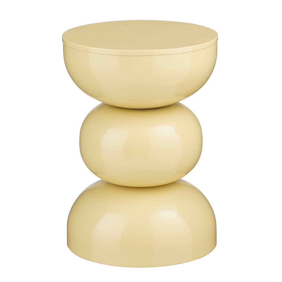 Table d'appoint Luna - H46 X Ø32 cm - Fer - beige