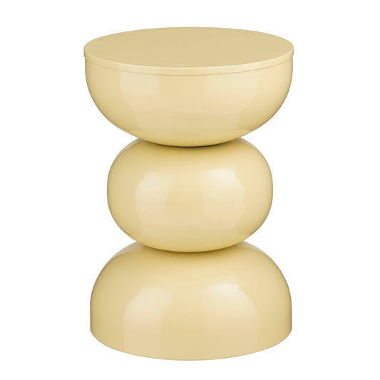 Table d'appoint Luna - H46 X Ø32 cm - Fer - beige