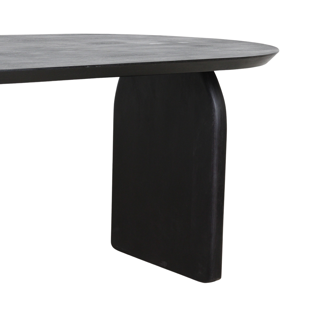 Table à manger Bullnose Cadre de mix noir