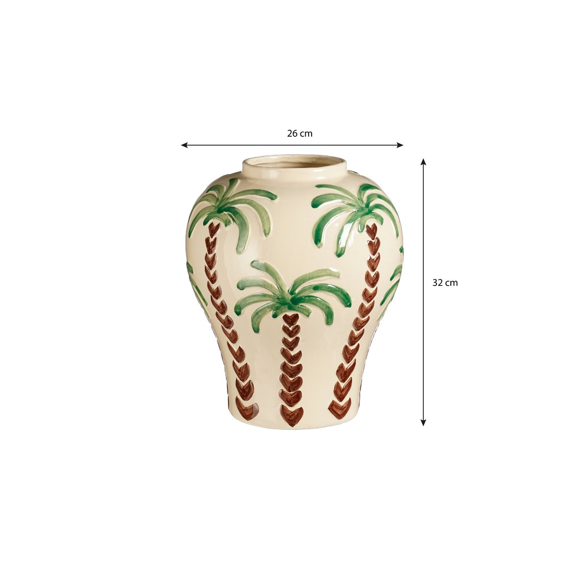 Paradiso Vase - H32 X Ø26 cm - Céramique - Off-blanc