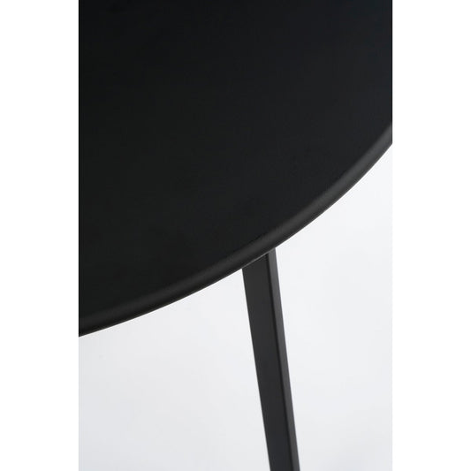 Table d'Appoint d'Extérieur Seattle - H50 x Ø50 cm - Métal - Noir