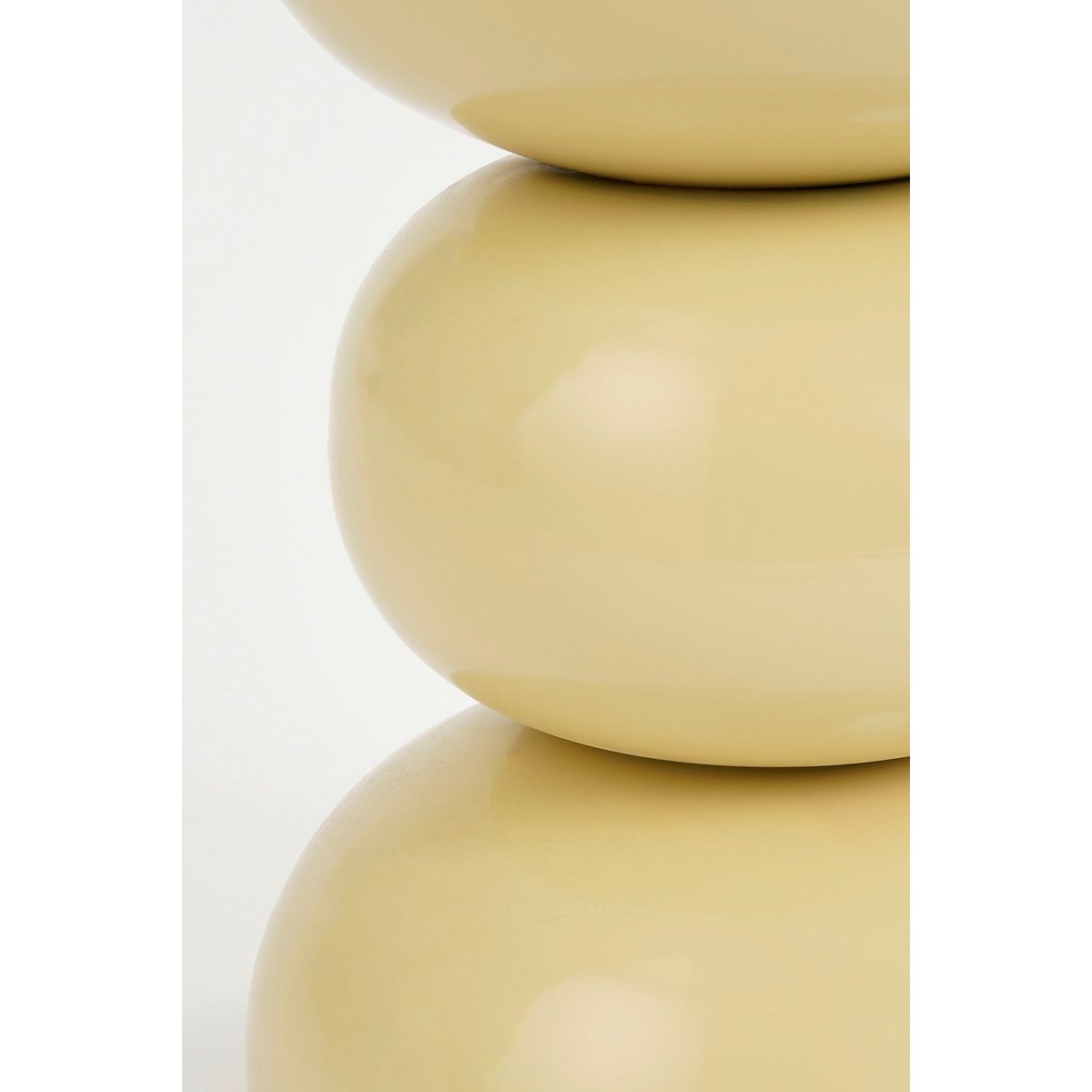 Table d'appoint Luna - H46 X Ø32 cm - Fer - beige