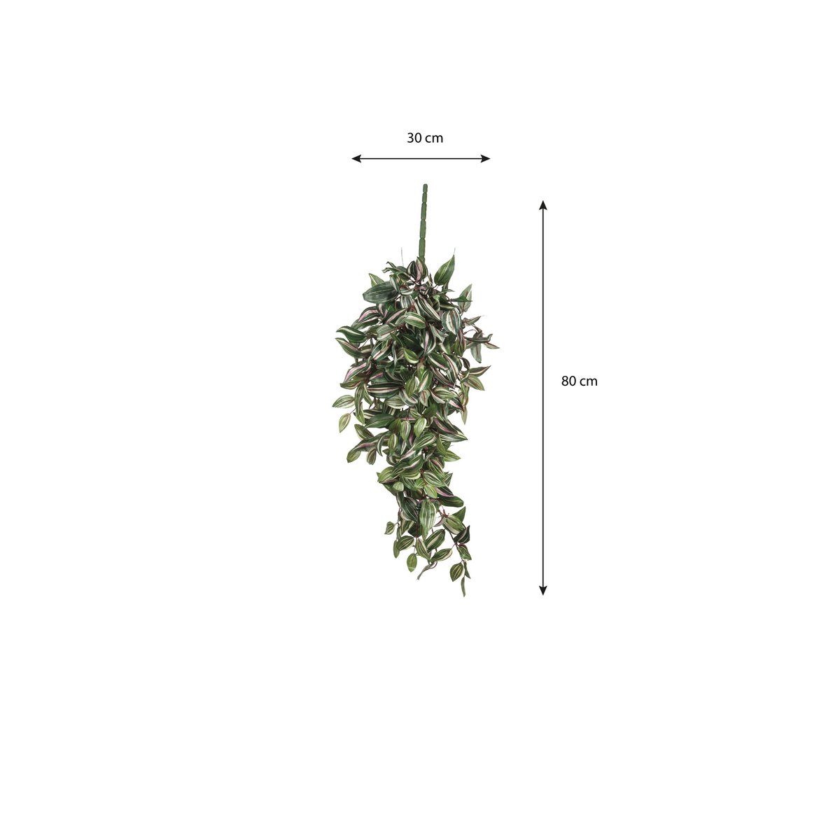 Plante Artificielle Suspendue Tradescantia - L15 x L30 x H80 cm - Vert