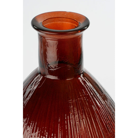 Vase Bouteille Firenza - H59 x Ø29 cm - Verre recyclé - Marron Foncé