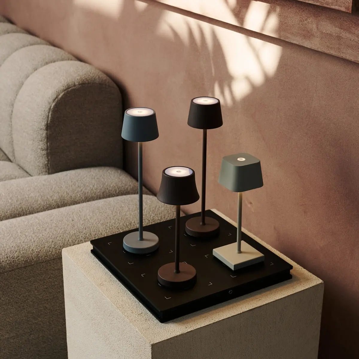 De Pijp Mini Copper Rechargeable Table Lampe - Charge sans fil, lampe dimmable et 3 couleurs lumineuses