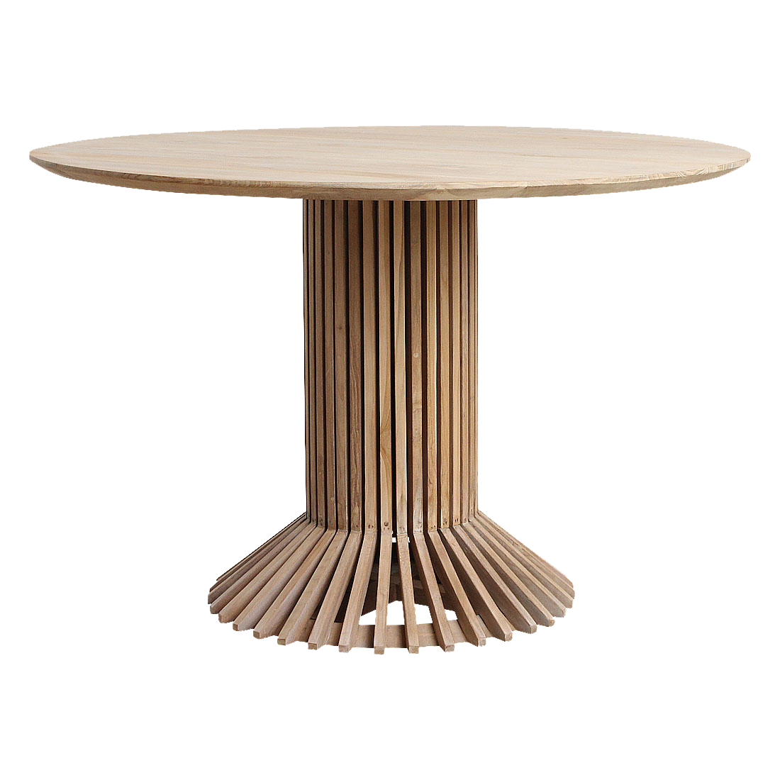 Table ronde en teck eiffel