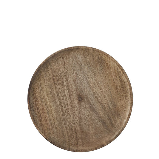 Assiette Duko - Ø30 cm - 100% Bois de Manguier FSC - Marron