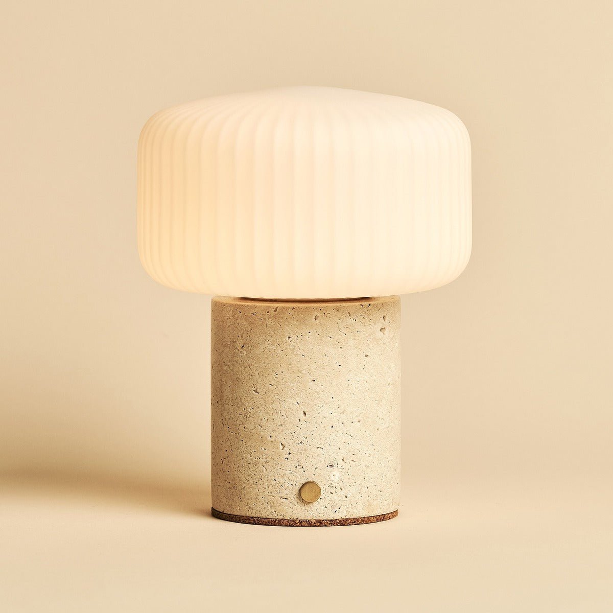 Renoir Beige / Travertino Classico – Lampe de table en Travertin