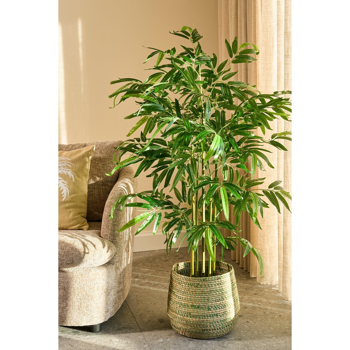 Plant artificiel en bambou dans le pot - H150 x Ø60 cm - vert