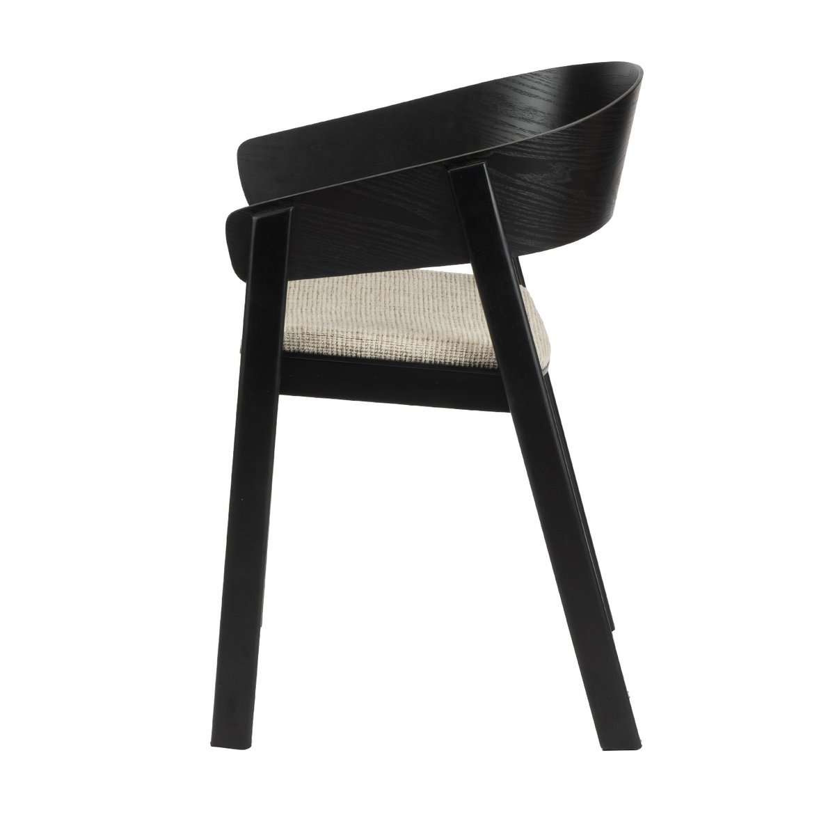 EDO en bois fauteuil noir (ensemble de 2)