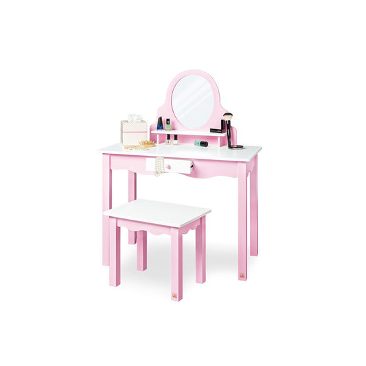 Coiffeuse pour enfants 'Jasmin', incl. tabouret