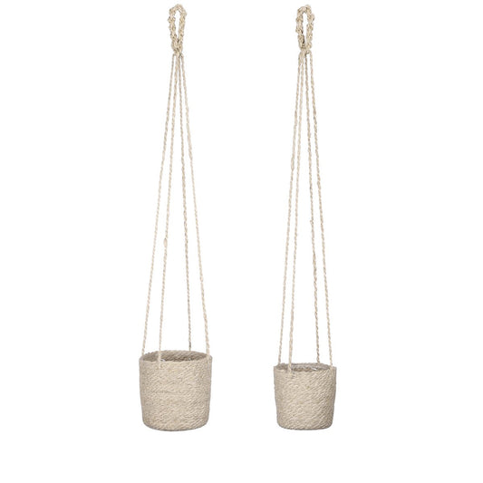 Panier à Plantes Atlantic - Lot de 2 - H16 x Ø16 cm - Crème