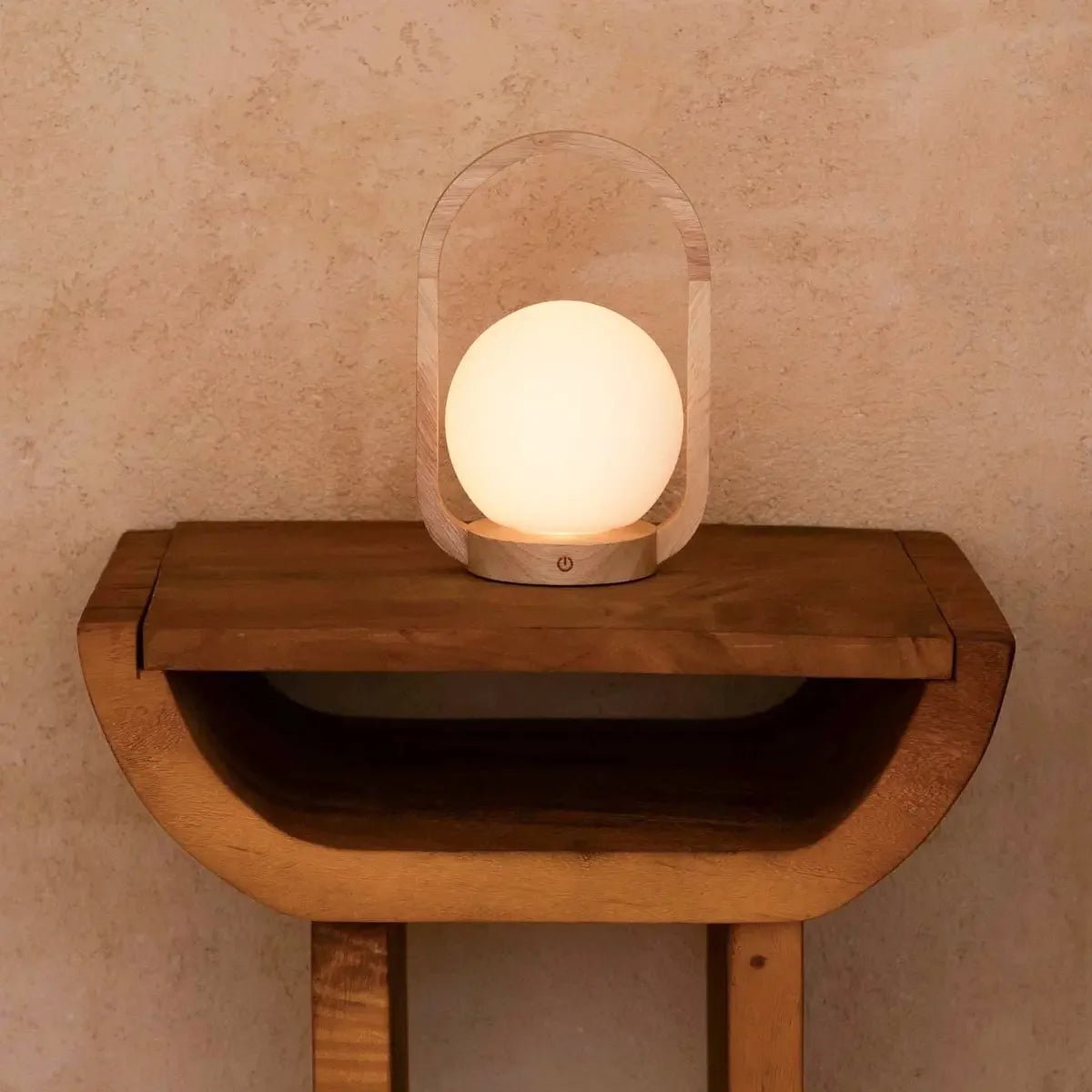 Lampe sans fil en bois marron clair Skye | Conception rechargeable et variable
