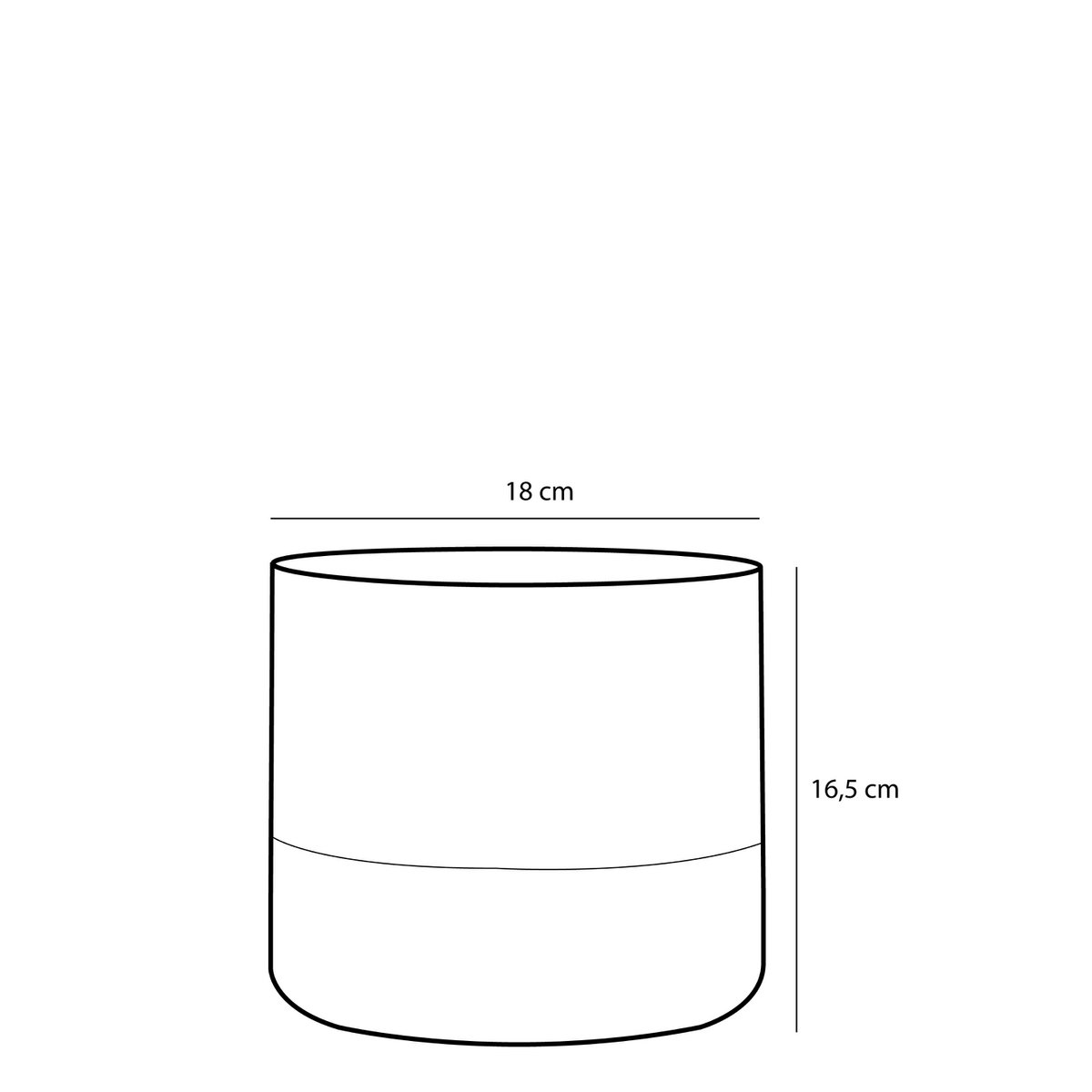Lac Bloempot - H17 x Ø18 cm - Crème