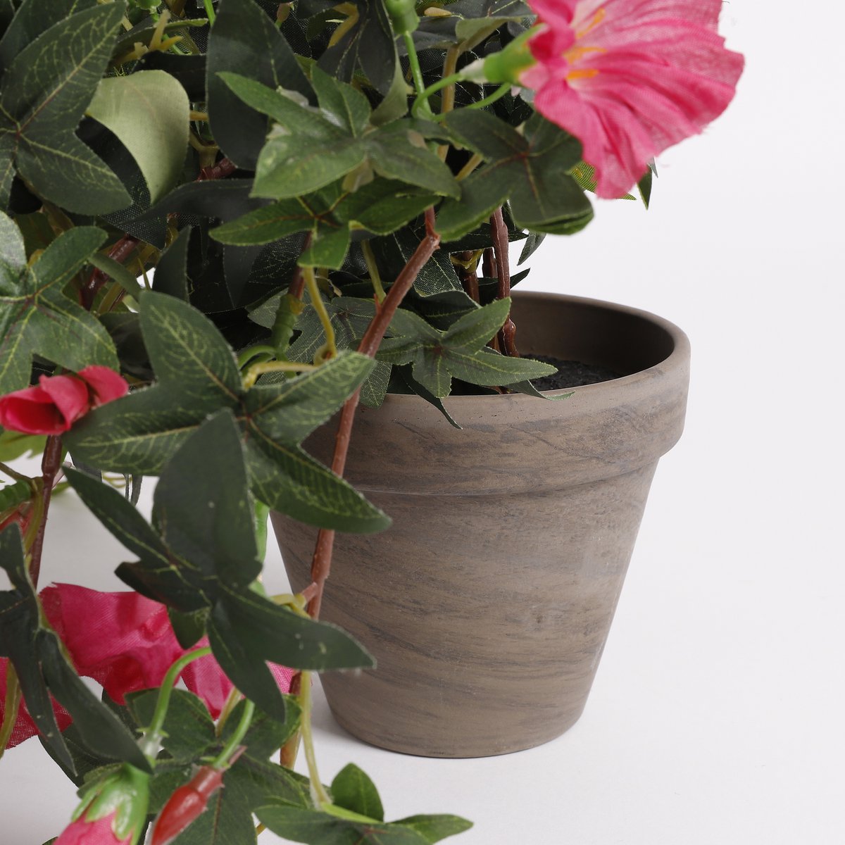 Plante artificielle à suspendre en pot de fleurs Stan - L25 x l45 x H50 cm - Rose foncé