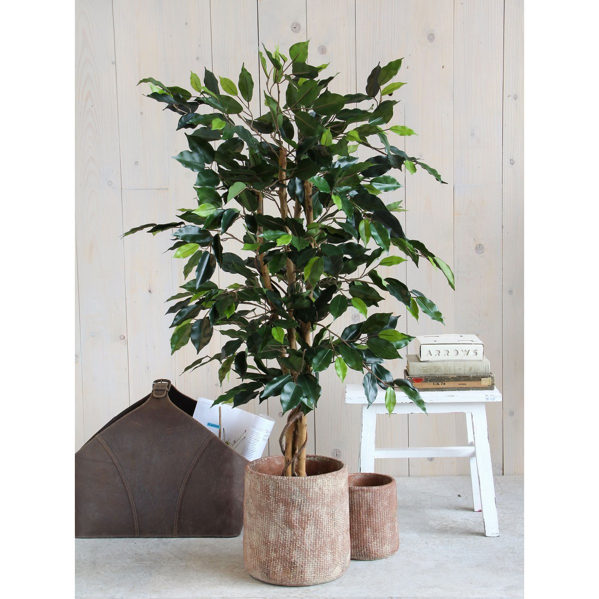 Plante Ficus Artificielle - H110 x Ø65 cm - Vert