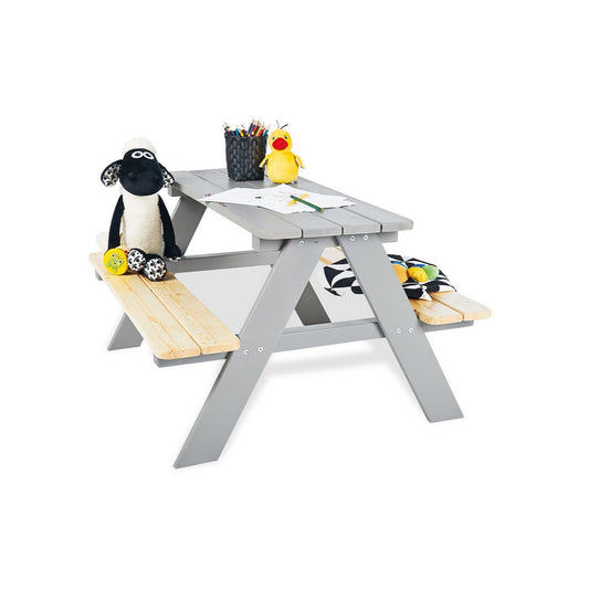 Banc de pique-nique pour enfants 'Nicki für 4', gris