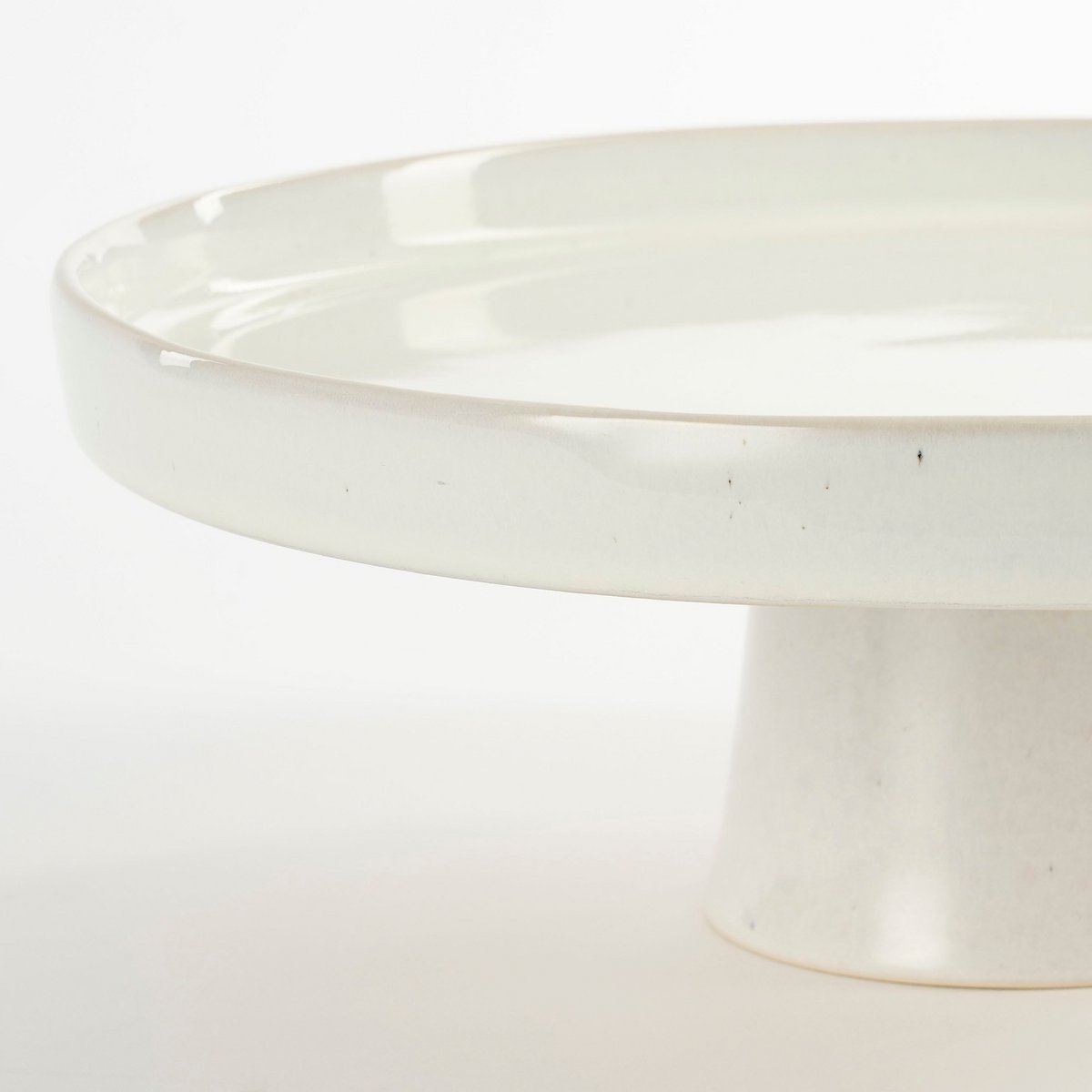 Présentoir à Gâteaux Racco - H11 x Ø28 cm - Grès - Blanc Cassé