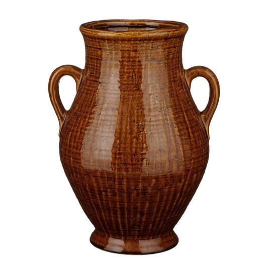 Vase Elena - L29 x L26 x H39 cm - Céramique - Marron