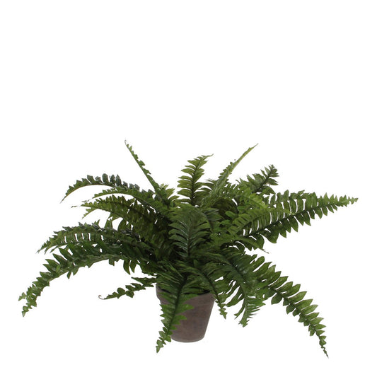Fougère de Boston artificielle en pot de fleur Stan - H42 x Ø50 cm - Vert