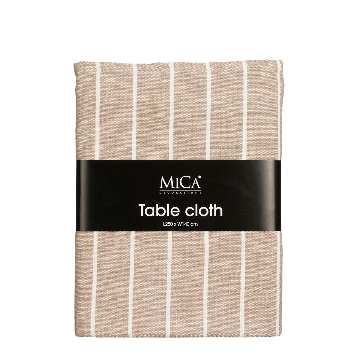 Alivo tablecloth - L250 x W140 cm - Organic cotton - beige, white