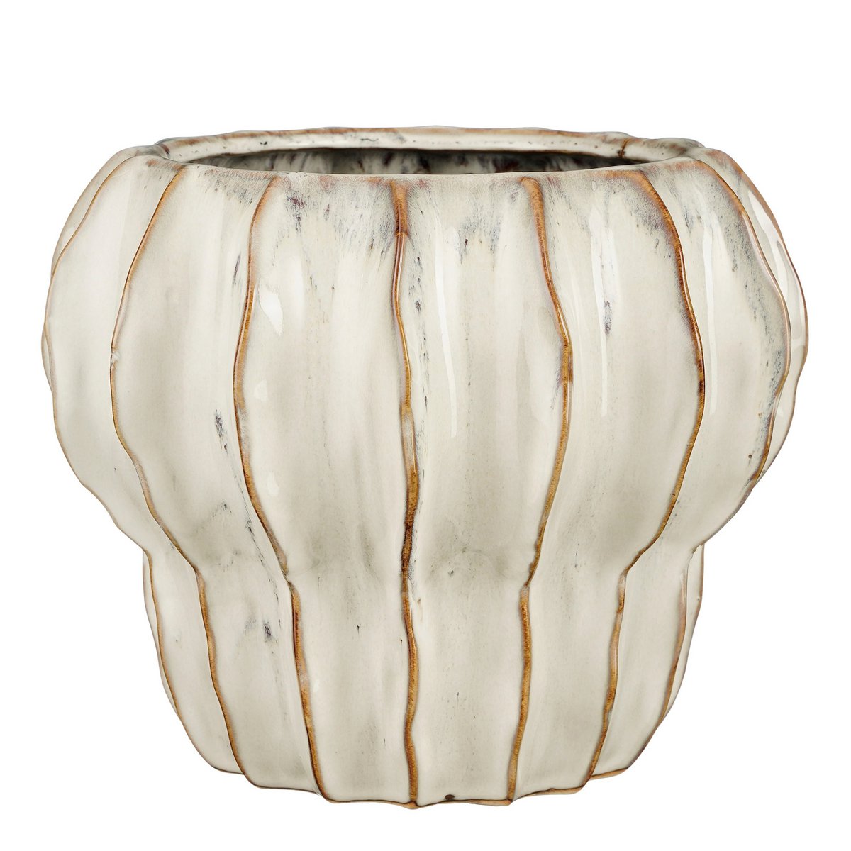 Altea Flowerpot à l'intérieur - H20 X Ø25 cm - Céramique - blanc