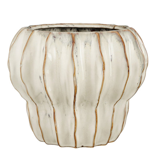 Altea Flowerpot à l'intérieur - H20 X Ø25 cm - Céramique - blanc