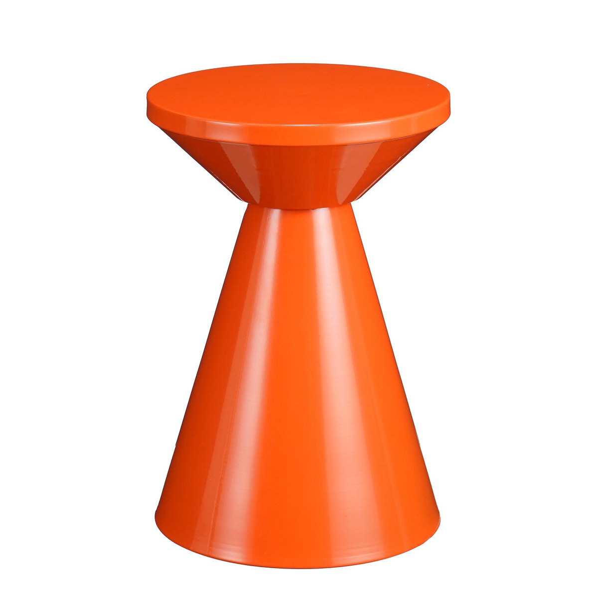 Table d'appoint Jim - H45 X Ø31 cm - Iron - Orange
