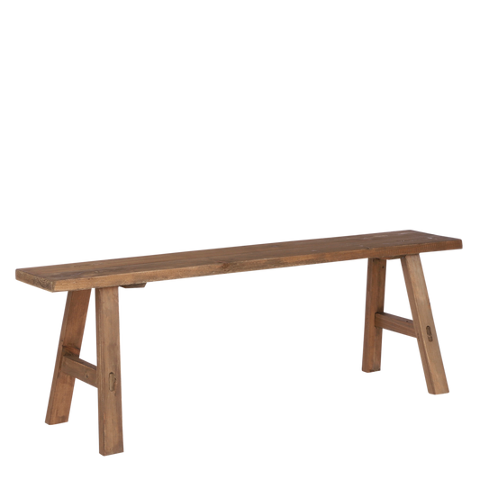 Banc en bois Bold - L108 x L20 x H37 cm - Bois recyclé - Marron