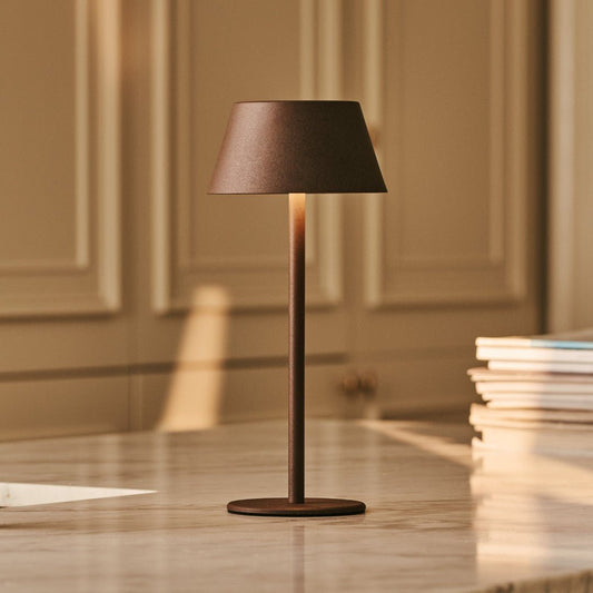 Milou Mocha Brown - lampe de table sans câble l moderne, design et 3 modes légers