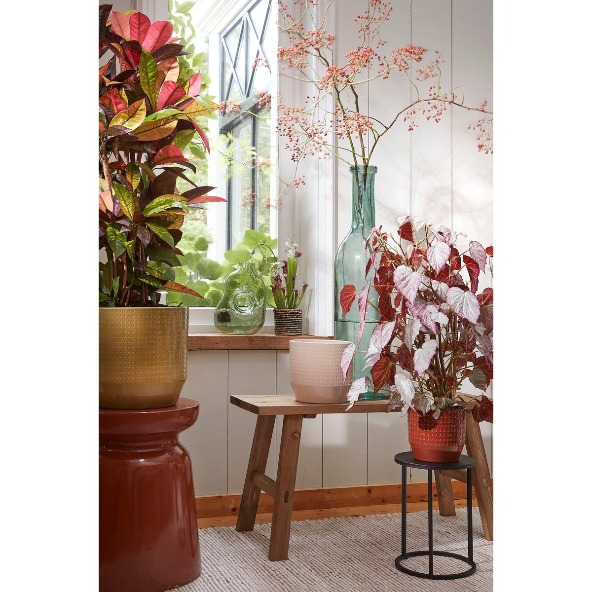 Banc en Bois Bold - L80 x L37 x H44 cm - Bois Recyclé - Marron