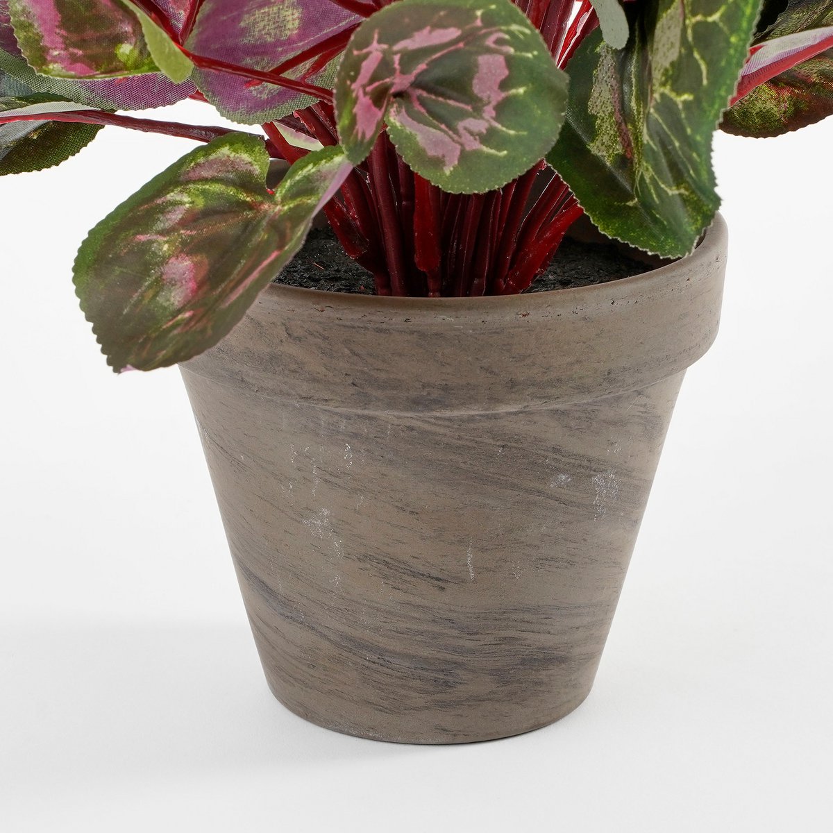 Plante Cyclamen Artificielle en Pot de Fleur Stan - H30 x Ø30 cm - Rose Foncé