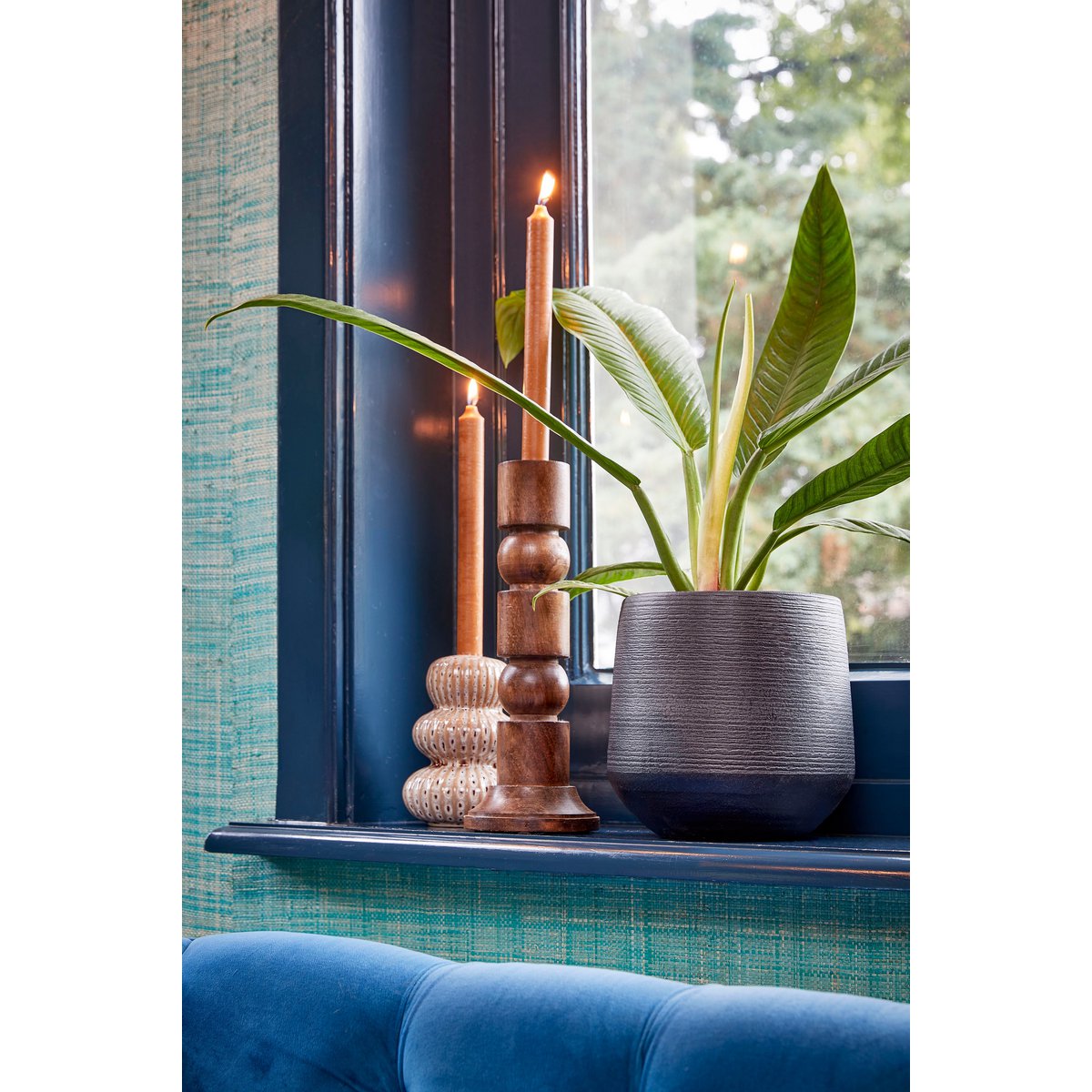 Philo Kandelaar - H30 X Ø11 cm - Mangohout - Brown