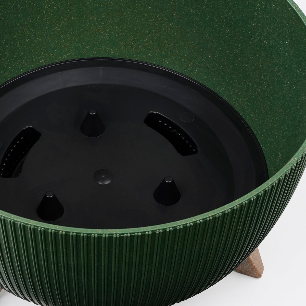 Pot de Fleurs sur Pieds Doppio - H22 x Ø47 cm - Polypropylène - FSC Mix - Vert