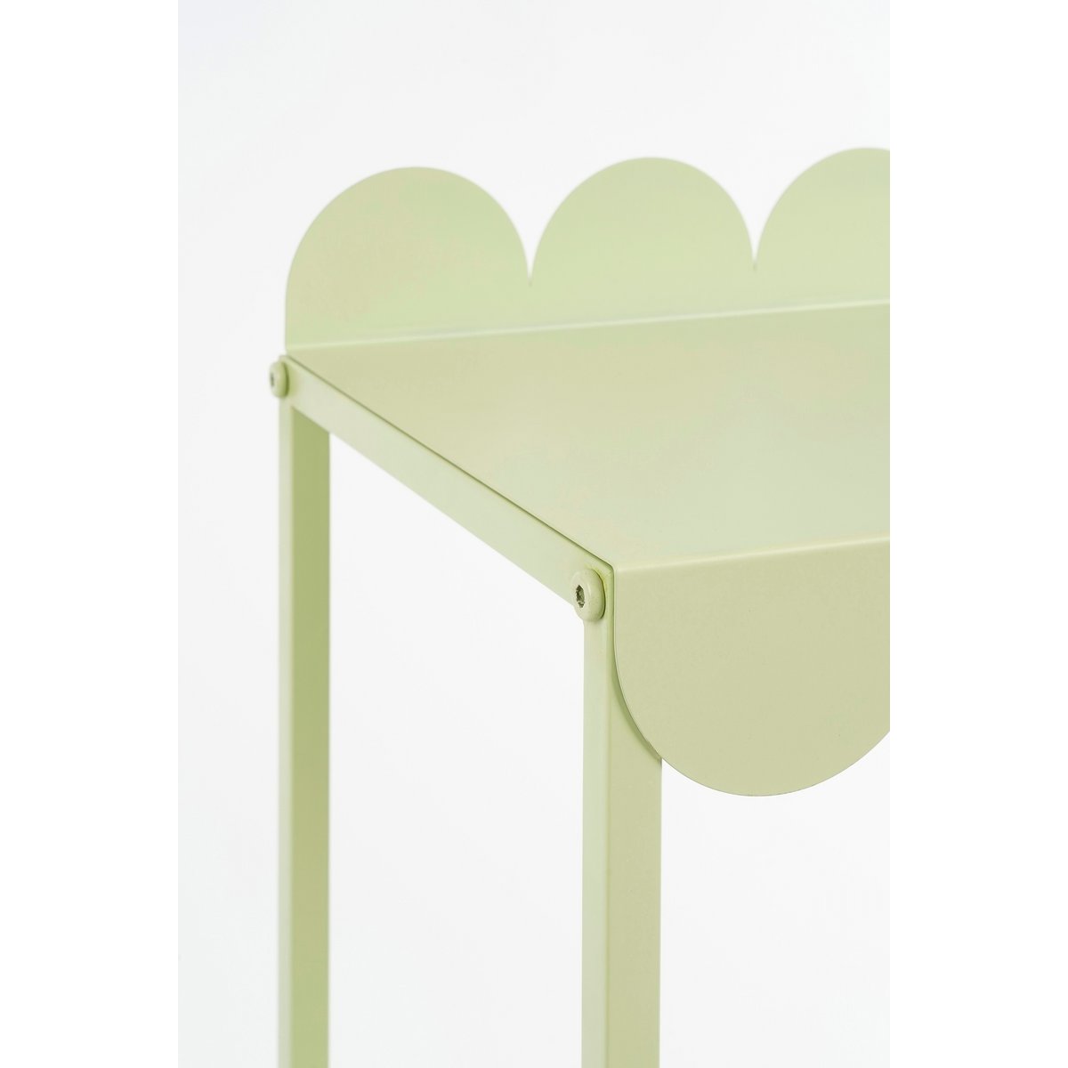 Table de la plante Steffano sur roues - L79 x B28 x H67 cm - Métal - vert clair