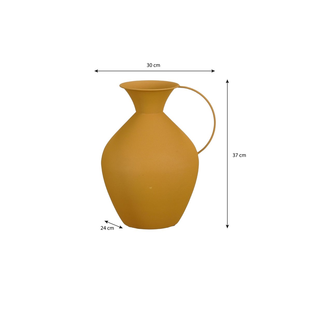 Vase Gyge - L30 x B24 x H37 cm - Métal - Jaune