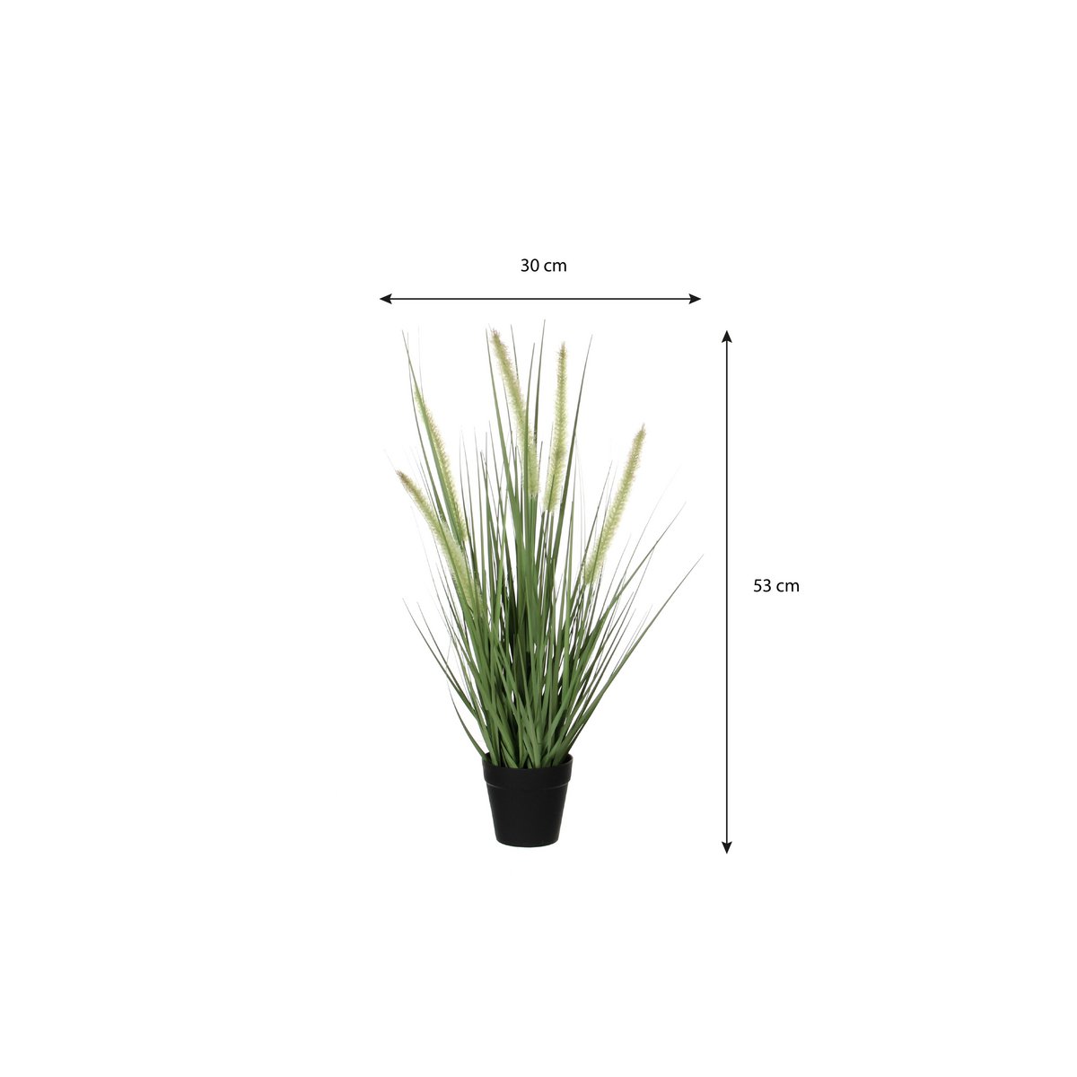 Plante Artificielle Herbe Dogtail - H53 x Ø30 cm - Vert